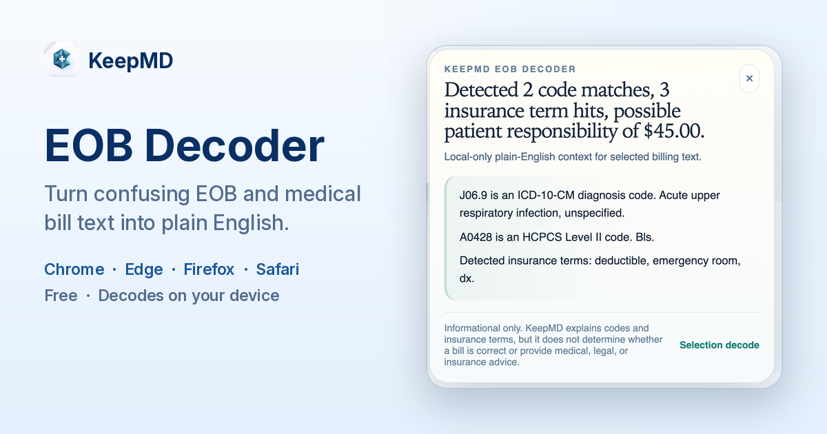 KeepMD EOB Decoder